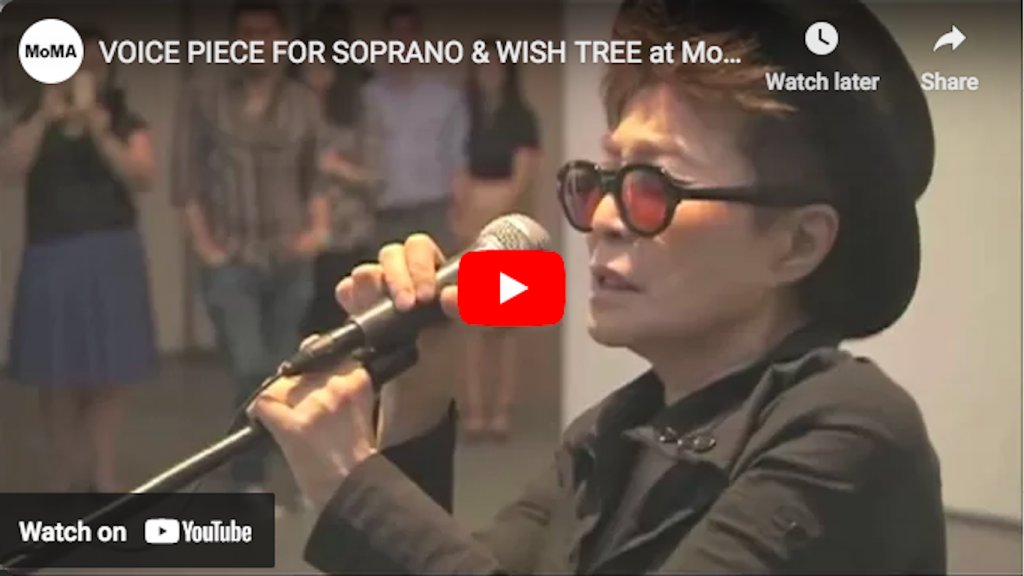 Yoko Ono gritando en el MoMA
