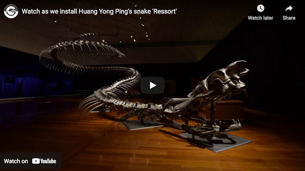 Time lapse del montaje de la obra de Huang Yong Ping