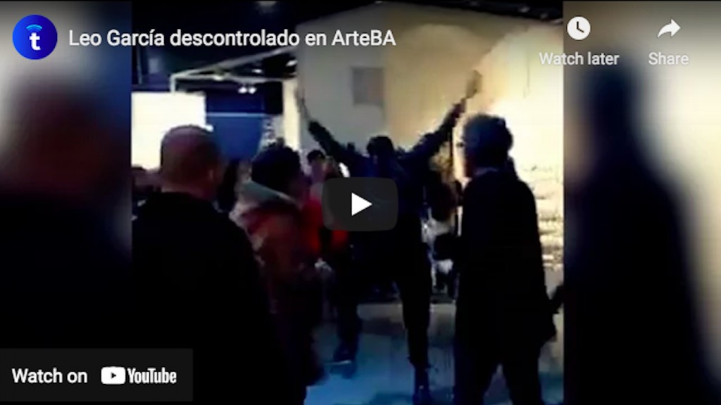 Leo García descontrolado en arteBA