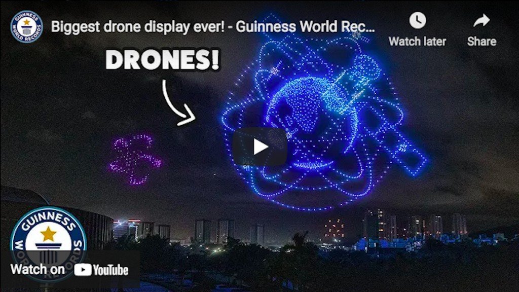 El drone art y un récord mundial