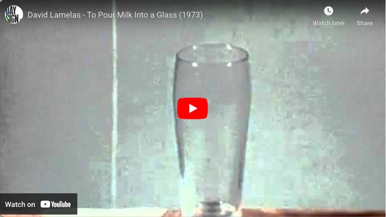 David Lamelas - To pour milk into a glass (1973)