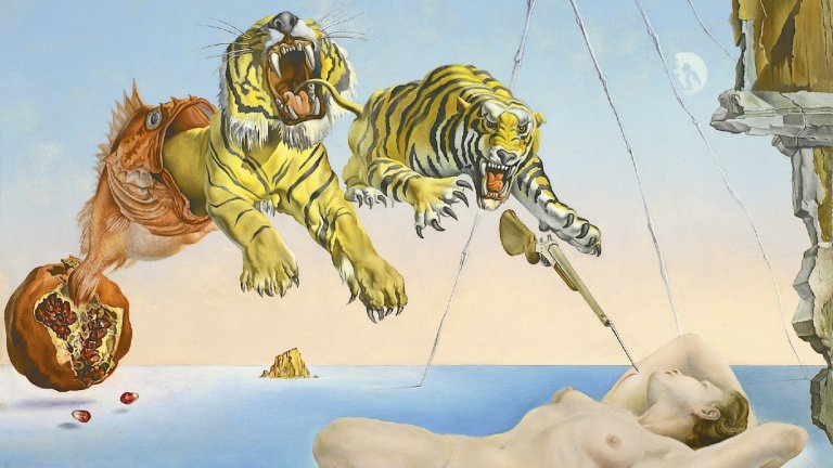Sueño causado por el vuelo de una abeja sobre una granada un segundo antes de despertar, de Salvador Dalí