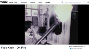 Yves Klein - On Fire
