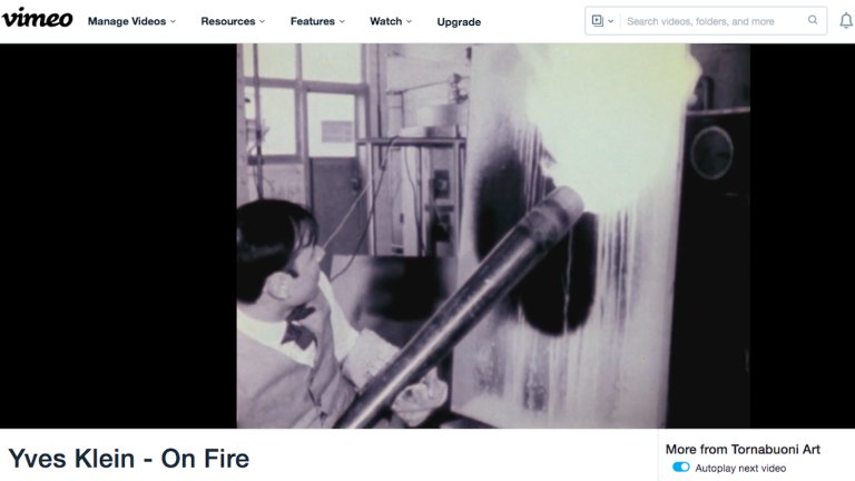 Yves Klein - On Fire